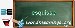 WordMeaning blackboard for esquisse